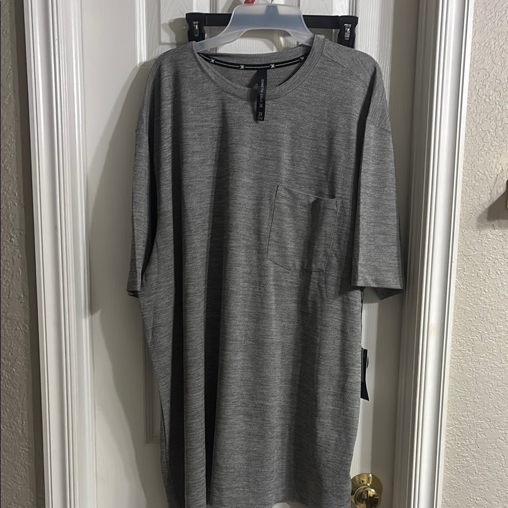 Gray Short Sleeve T-Shirt with Pocket